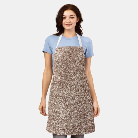 Beige Glitter Schort (Gedragen)