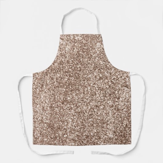 Beige Glitter Schort (Voorkant)