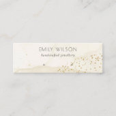 Beige Glitter Waterverf Gold Stud Oorspronkelijk b Mini Visitekaartje (Voorkant)
