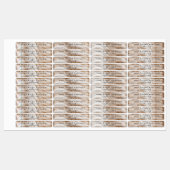 Beige glyph dun product verzegelde sticker (Vel)
