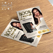 Beige & Gold Book Release Auteur en flyer