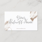 Beige & Gold Business Loyalty Kaart (Achterkant)