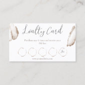 Beige & Gold Business Loyalty Kaart (Voorkant)