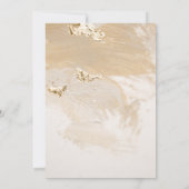 Beige Gold Calligraphy Invitation Kaart (Achterkant)