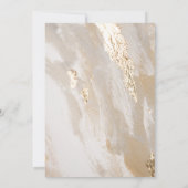Beige Gold Calligraphy Wedding Invitation Kaart (Achterkant)