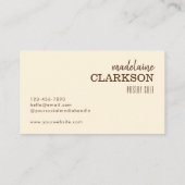 Beige Gold Chef Pet Bakkerij Visitekaartje (Achterkant)