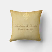 Beige gold de luxe Franse stijl fleur de lis Kussen (Achterkant)