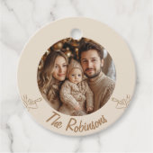 Beige Gold Elegant Angel Bedankjes Labels (Voorkant)