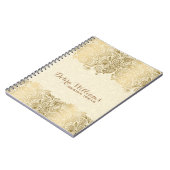 Beige & Gold Floral Paisley Lace Notitieboek (Linkerzijde)