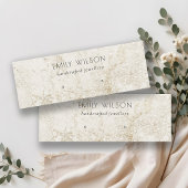 Beige Gold Glitter Marble Stud Earning Display Mini Visitekaartje