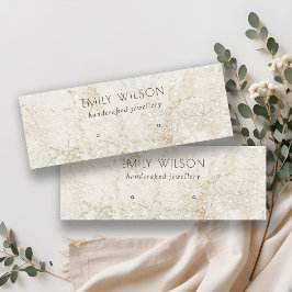 Beige Gold Glitter Marble Stud Earning Display Mini Visitekaartje