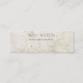 Beige Gold Glitter Marble Stud Earning Display Mini Visitekaartje (Voorkant)