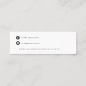 Beige Gold Glitter Marble Stud Earning Display Mini Visitekaartje (Achterkant)