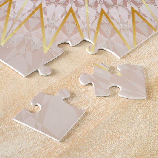 Beige Gold Mandala Legpuzzel (Zijkant)