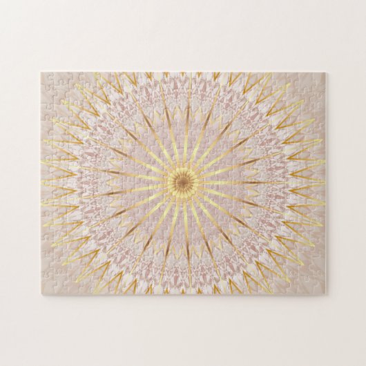 Beige Gold Mandala Legpuzzel (Horizontaal)
