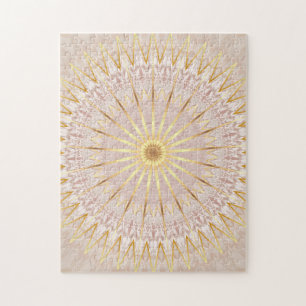 Beige Gold Mandala Legpuzzel