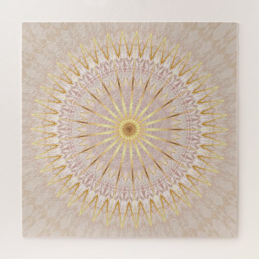Beige Gold Mandala Legpuzzel (Horizontaal)
