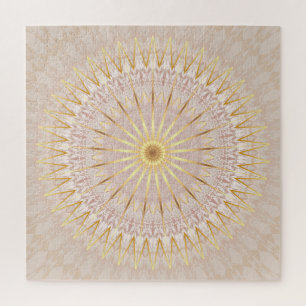 Beige Gold Mandala Legpuzzel