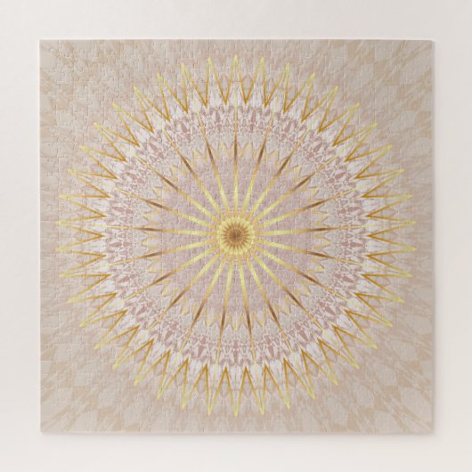 Beige Gold Mandala Legpuzzel (Verticaal)