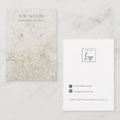 Beige Gold Marble Glitter 2 Stud Veroorbaar beelds Visitekaartje (Voorkant / Achterkant)
