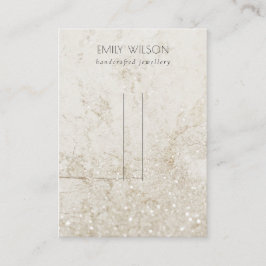 Beige Gold Marble Glitter Hairclips Pin display Visitekaartje