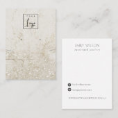 Beige Gold Marble Ketting dat Logo verdient Visitekaartje (Voorkant / Achterkant)