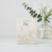 Beige Gold Marble Stud Earning Logo Display Visitekaartje (Staand voorkant)