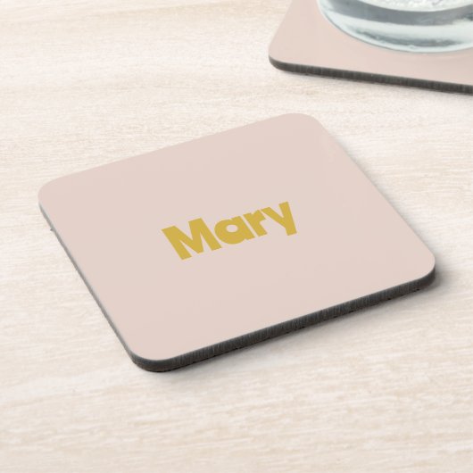 Beige Gold Mary Plastic Onderzetters Set (Linkerzijde)