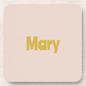 Beige Gold Mary Plastic Onderzetters Set (Voorkant)