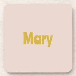 Beige Gold Mary Plastic Onderzetters Set