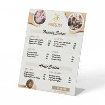 Beige Gold Minimal Beauty Prijslijst - Bewerkbare 