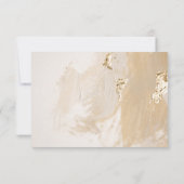 Beige Gold Waterverf Bewaar de datum van uitnodigi Kaart (Achterkant)