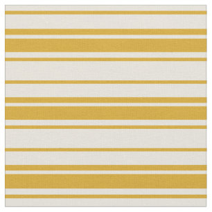 Beige & Goldenrod Striped Pattern Stof