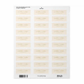 Beige & Goud Calligrafie Script Trouwadres Etiket (Full Sheet)