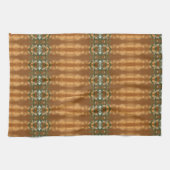 Beige Goud en Blauwgroen Groen Theedoek (Horizontaal)