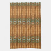 Beige Goud en Blauwgroen Groen Theedoek (Verticaal)