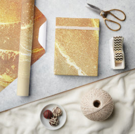 Beige Goud Geel Abstract Cadeaupapier