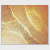 Beige Goud Geel Abstract Cadeaupapier (Vlak)