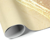 Beige Goud Geel Abstract Cadeaupapier (Rol Hoek)