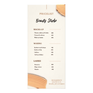 Beige Goud Minimale Esthetiek Salon Prijslijst Reclamekaart