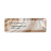 Beige Goud neutraal Retouradres Etiket (Voorkant)