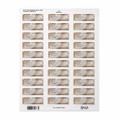 Beige Goud neutraal Retouradres Etiket (Full Sheet)