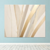 Beige Goud Tan Grijs Abstract Canvas Afdruk (Insitu (Houten vloer))