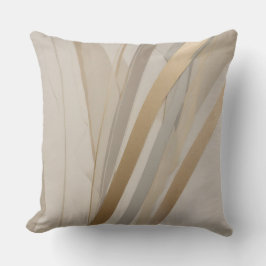 Beige Goud Tan Grijs Abstract Kussen