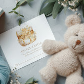 Beige & Gouden Baby shower Luierverloting Informatiekaartje
