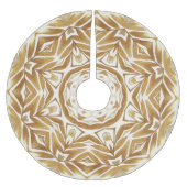 Beige gouden decoratieve kerstboomrok kerstboom rok (Voorkant)