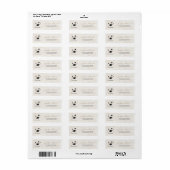 Beige Gouden Dubbele Afstudeer Retouradres Etiket (Full Sheet)