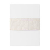 Beige & Gouden Kalligrafie Bruiloft Uitnodigingen Wikkel (Achterkant Voorbeeld)