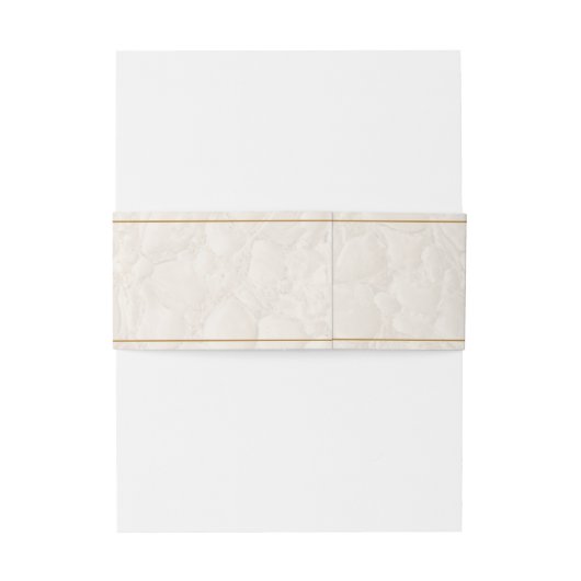 Beige & Gouden Kalligrafie Bruiloft Uitnodigingen Wikkel (Achterkant Voorbeeld)