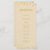 Beige Gouden Kerstfeestmenu met verfijnde accenten Menu (Voorkant / Achterkant)